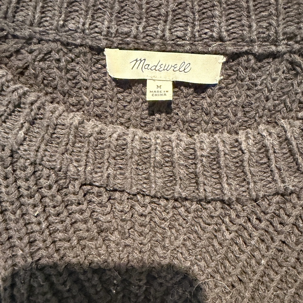 Madewell Charcoal Crew Neck Sweater - Picture 2 of 3